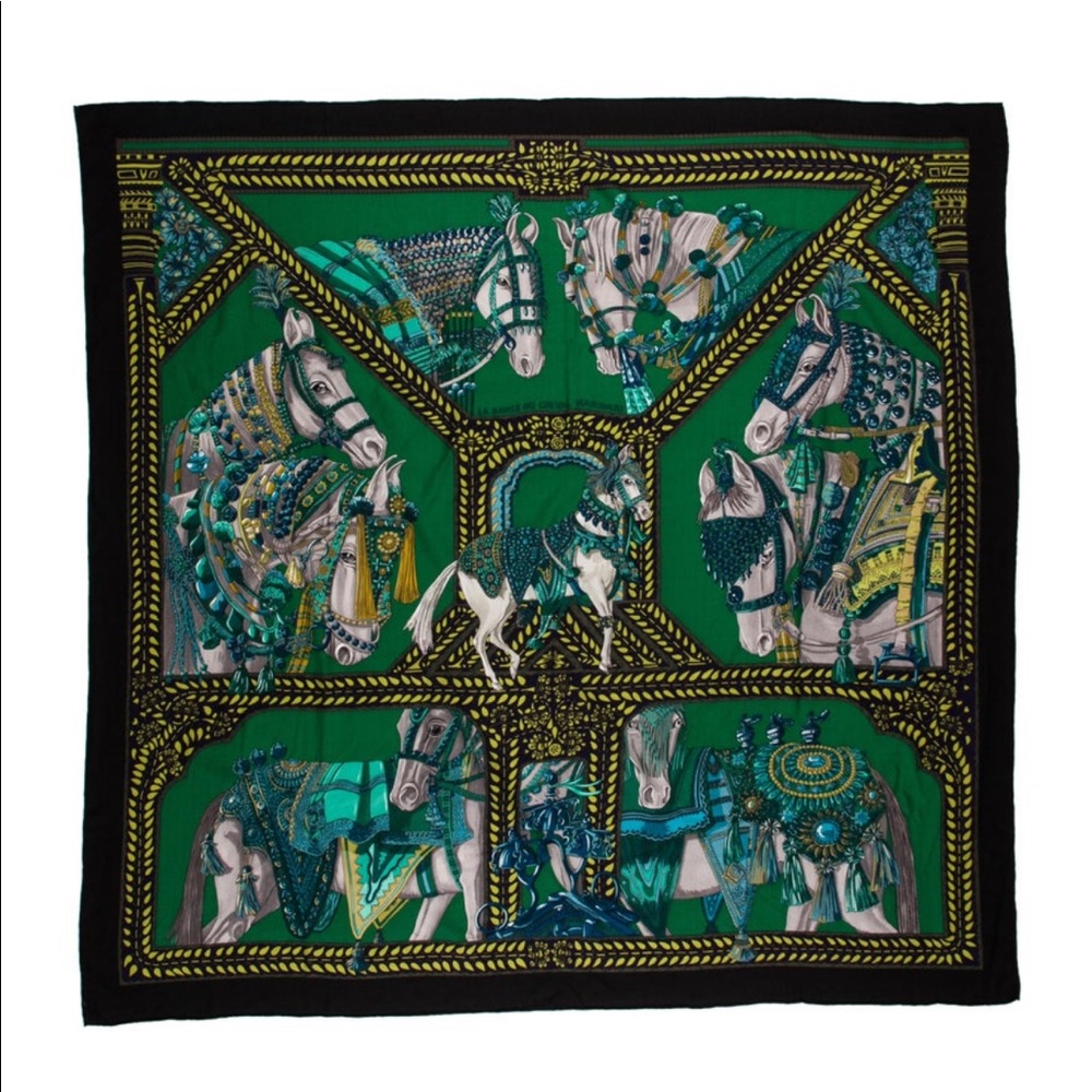 Hermès 'La Danse du Cheval Marwari' Cashmere Scarf